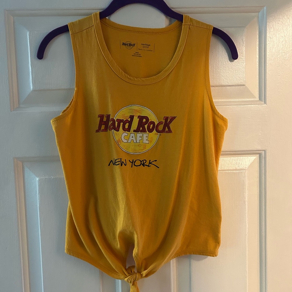 Hard Rock Cafe Mustard Yellow Tank Top
